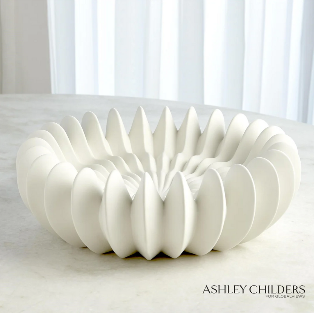 Spicchi Line Bowl-Matte White