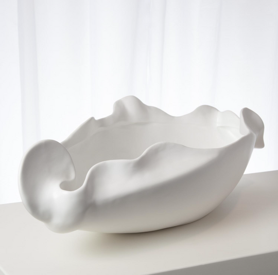 Free Form Bowl-Matte White-Sm