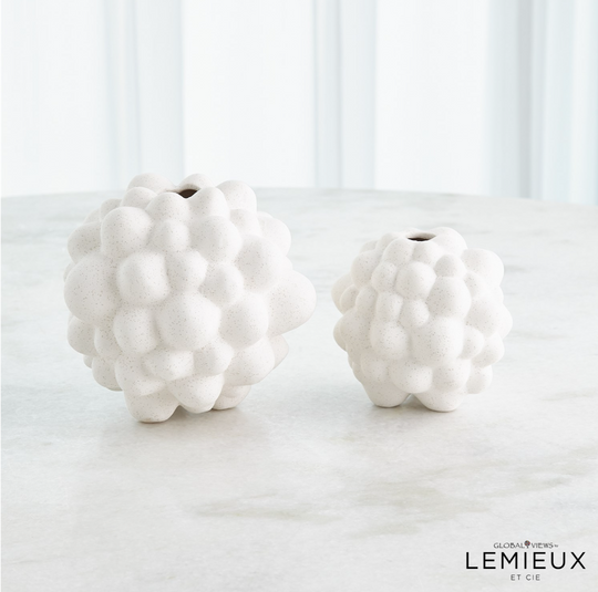 Bubble Vases- Volcanic White