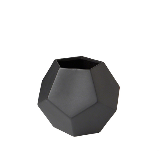 Faceted Vases- Matte Black