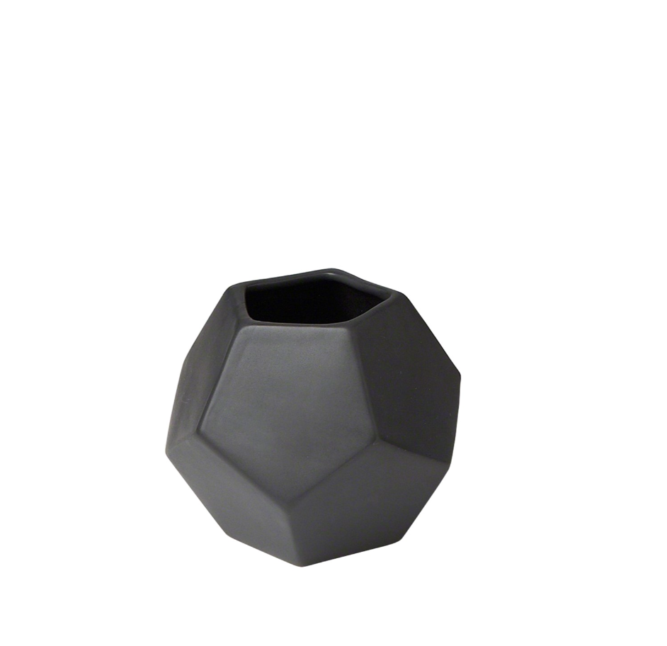 Faceted Vases- Matte Black