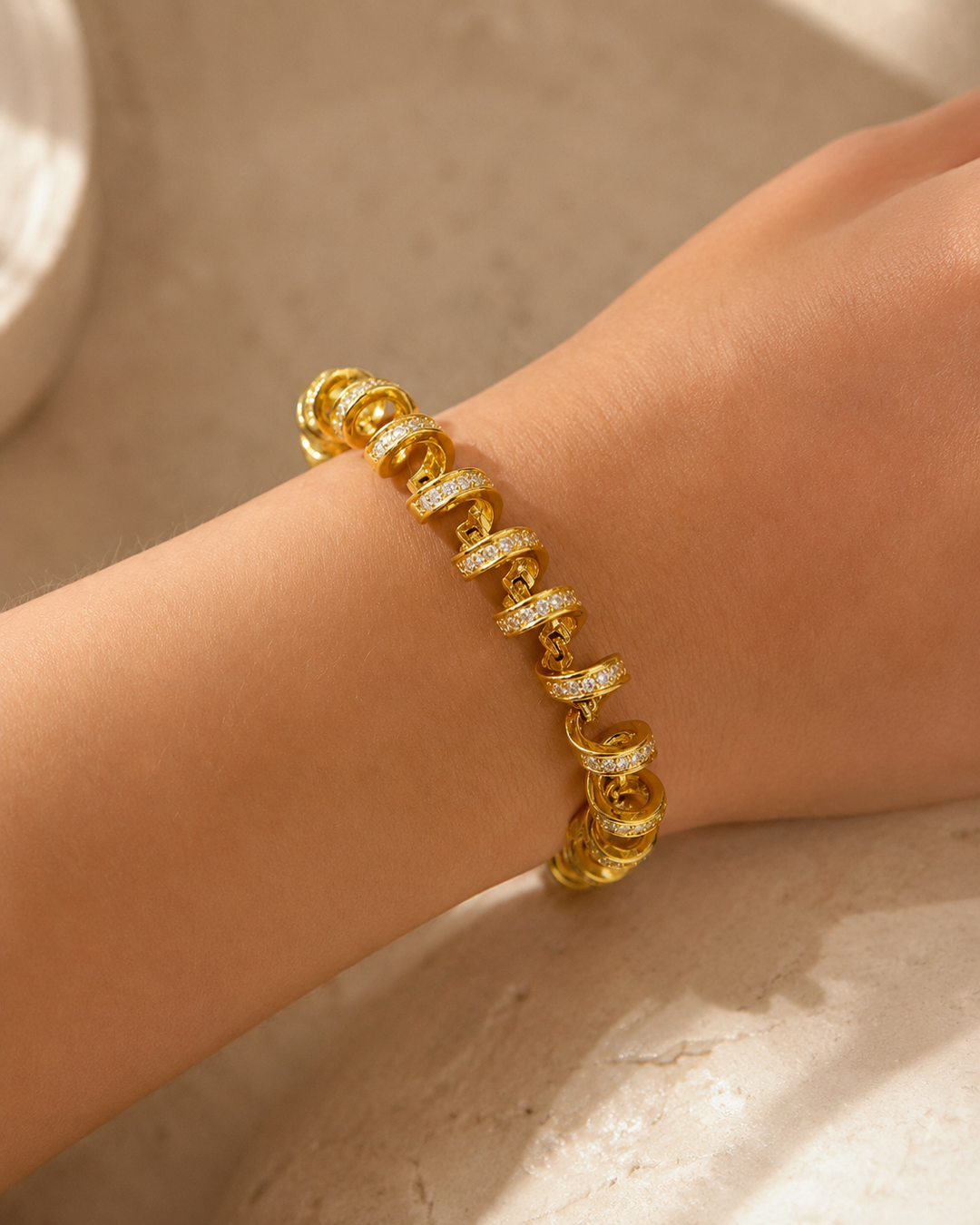 Diamond Spiral Bracelet