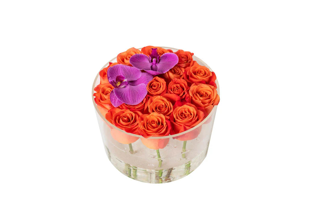 Round Fresh Rose Box