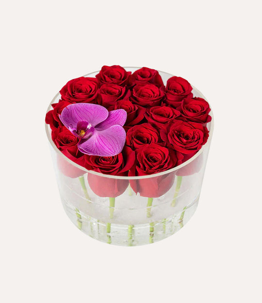 Round Fresh Rose Box