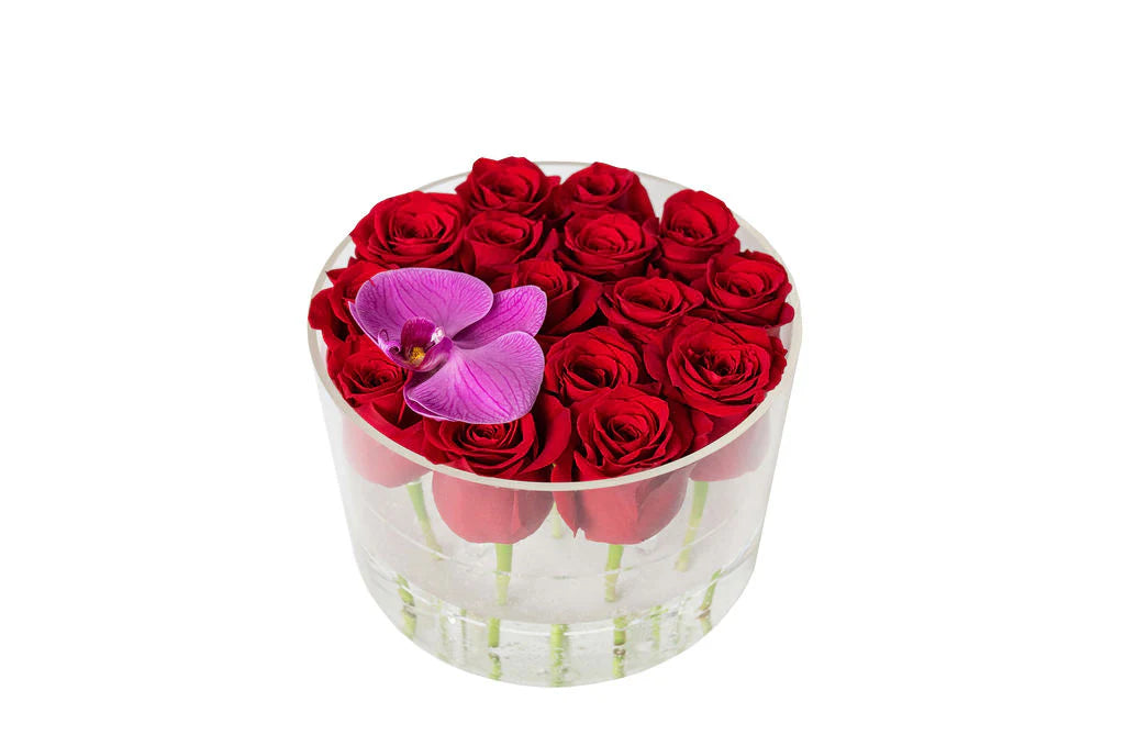 Round Fresh Rose Box