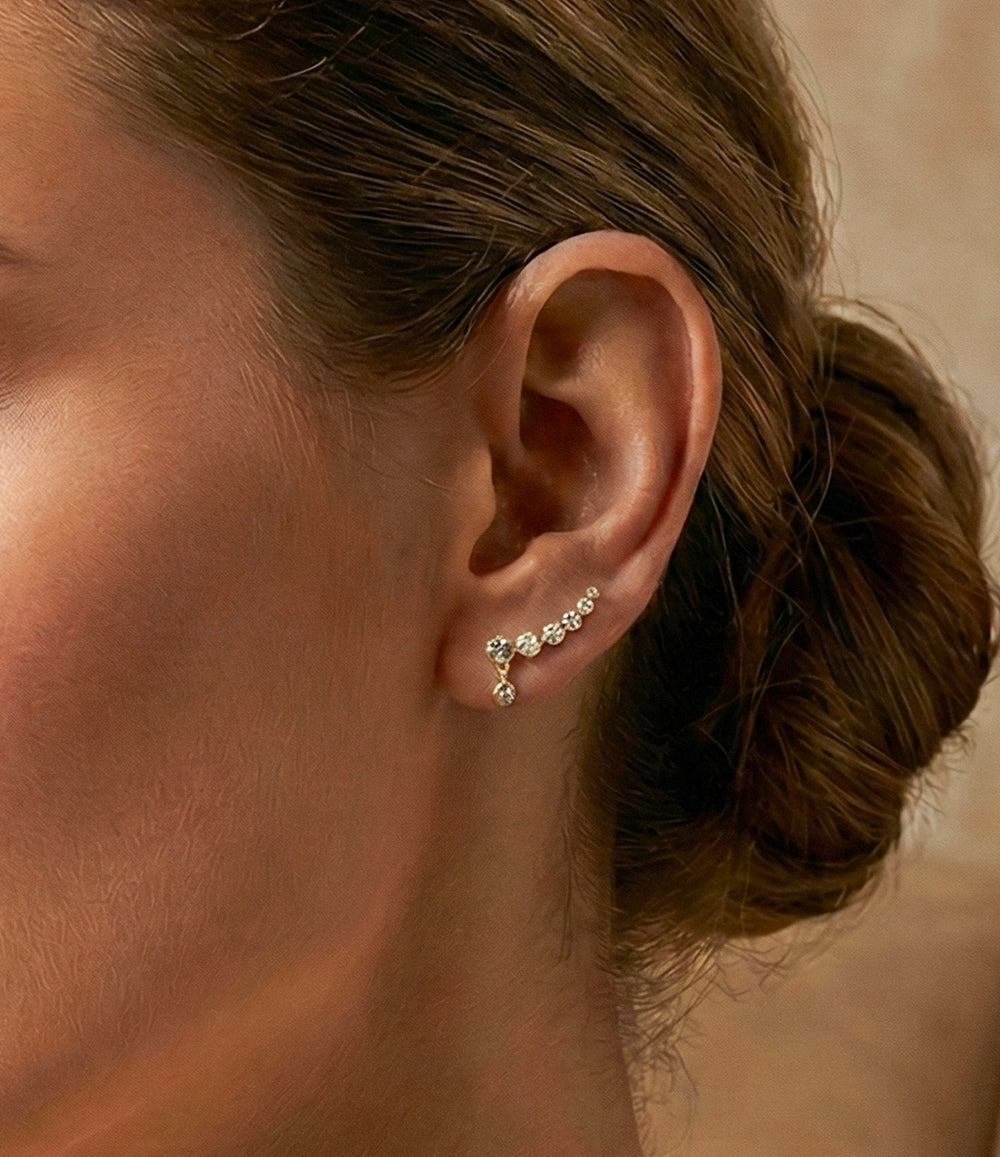 Diamond Wing Earrings