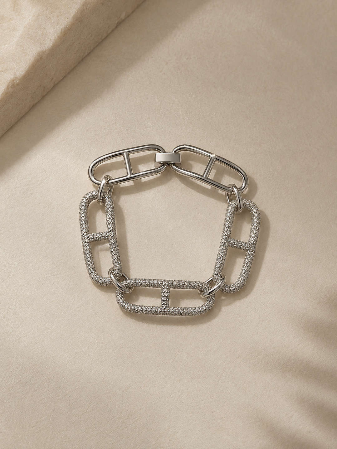Silver Pavé Link Bracelet - Skye Flowers Design