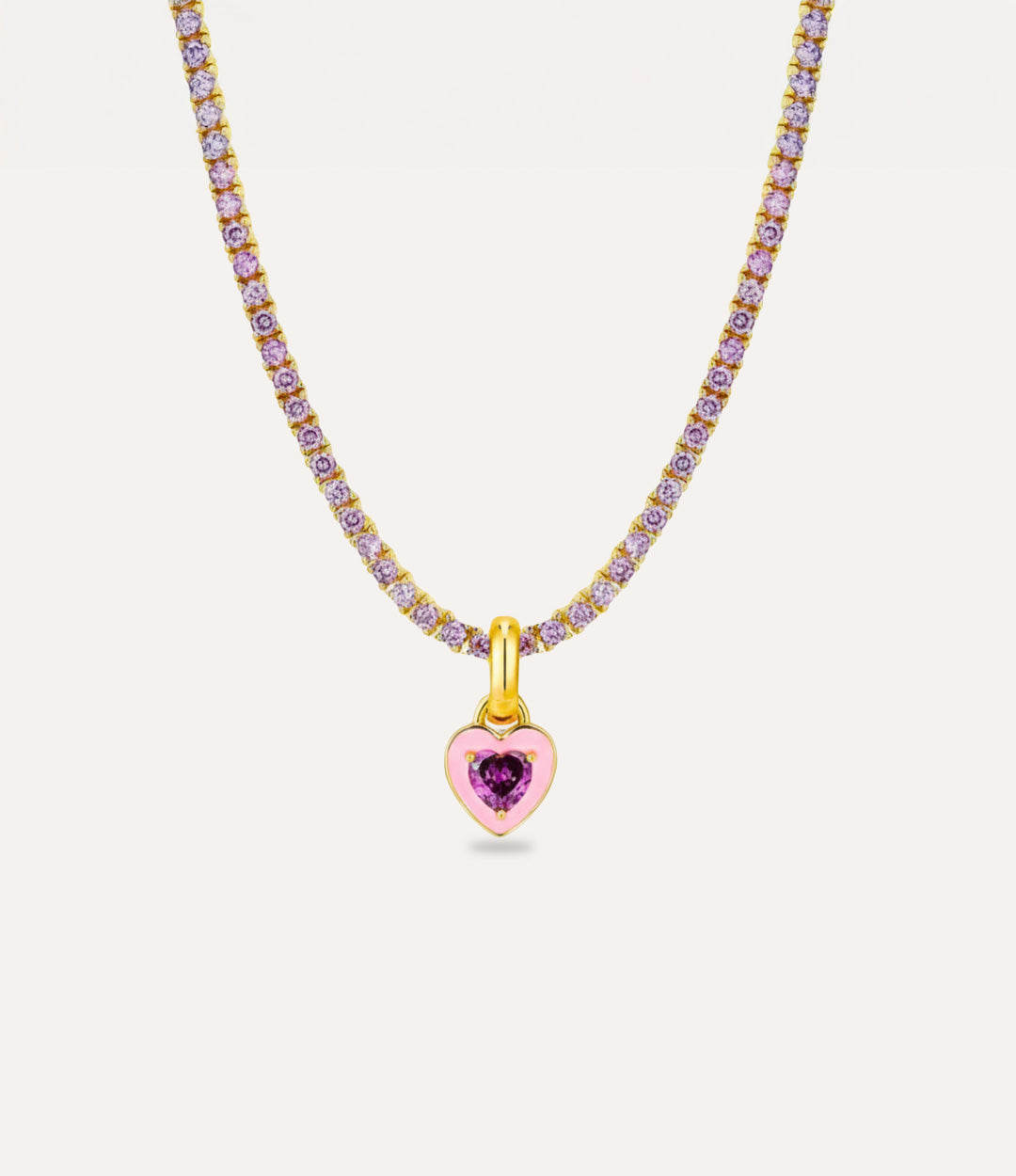 Gift-ready purple Enamel Heart Necklace, the perfect gift for women and teens.