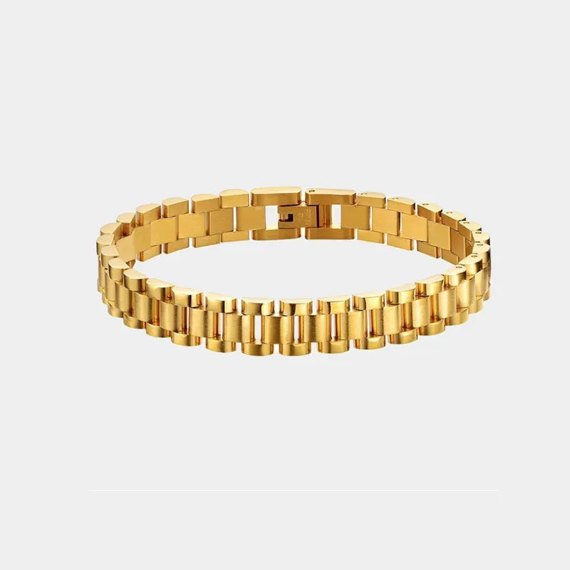 Gold chain link bracelet