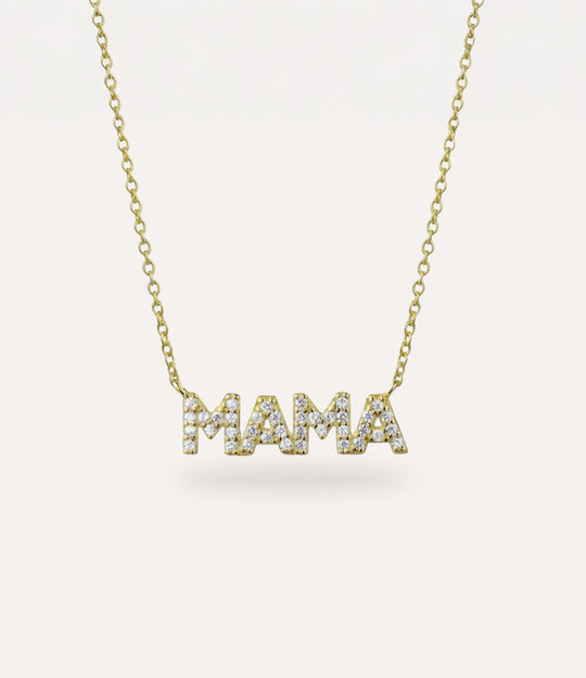 Close-up of the Glam Mama pendant sparkling with fine detail.
