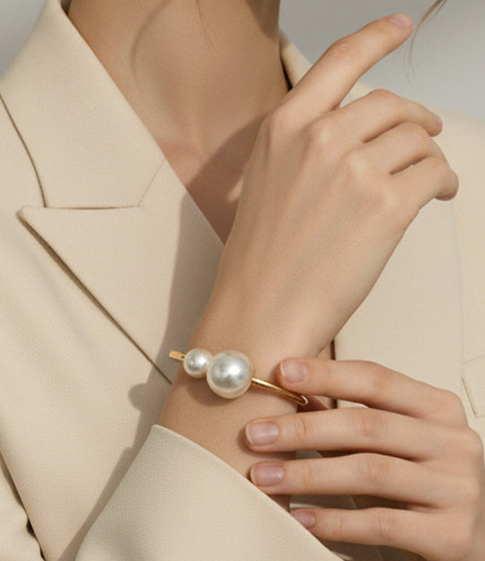 Asymmetrical Pearl Bangle