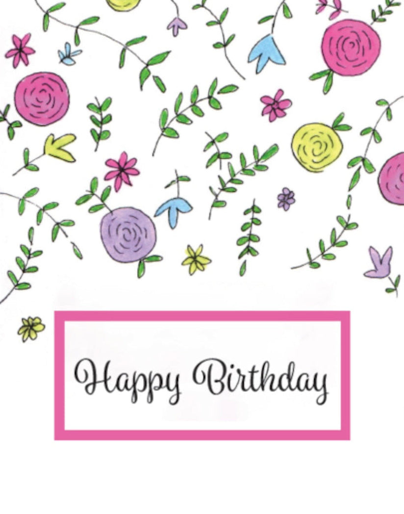 Happy Birthday - "Garden Flowers" - Skye Flowers Design