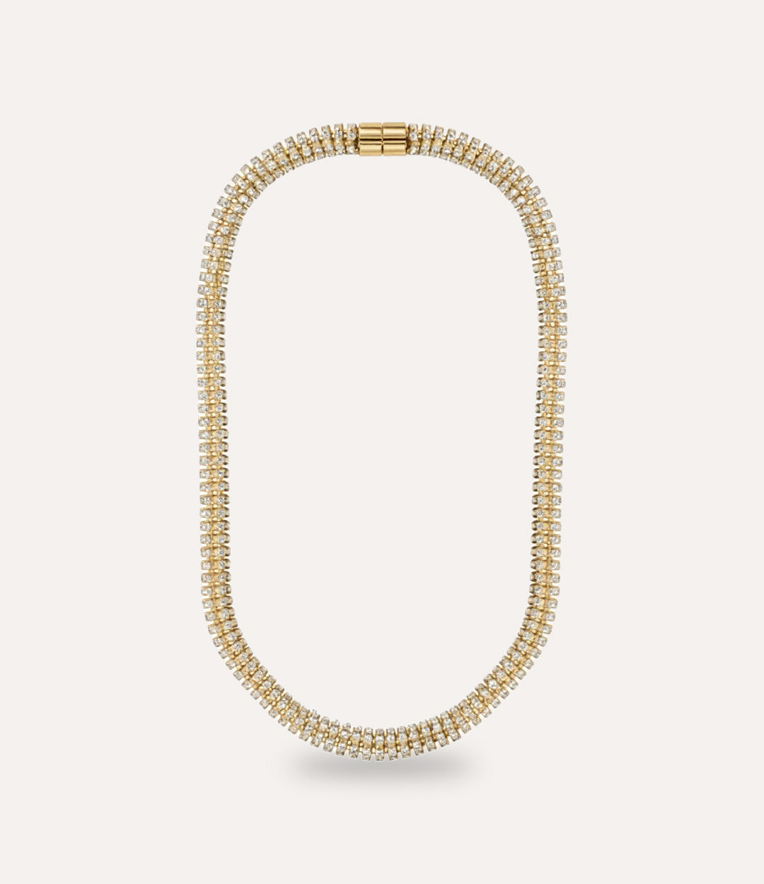 Magnetic Tennis Necklace Gold