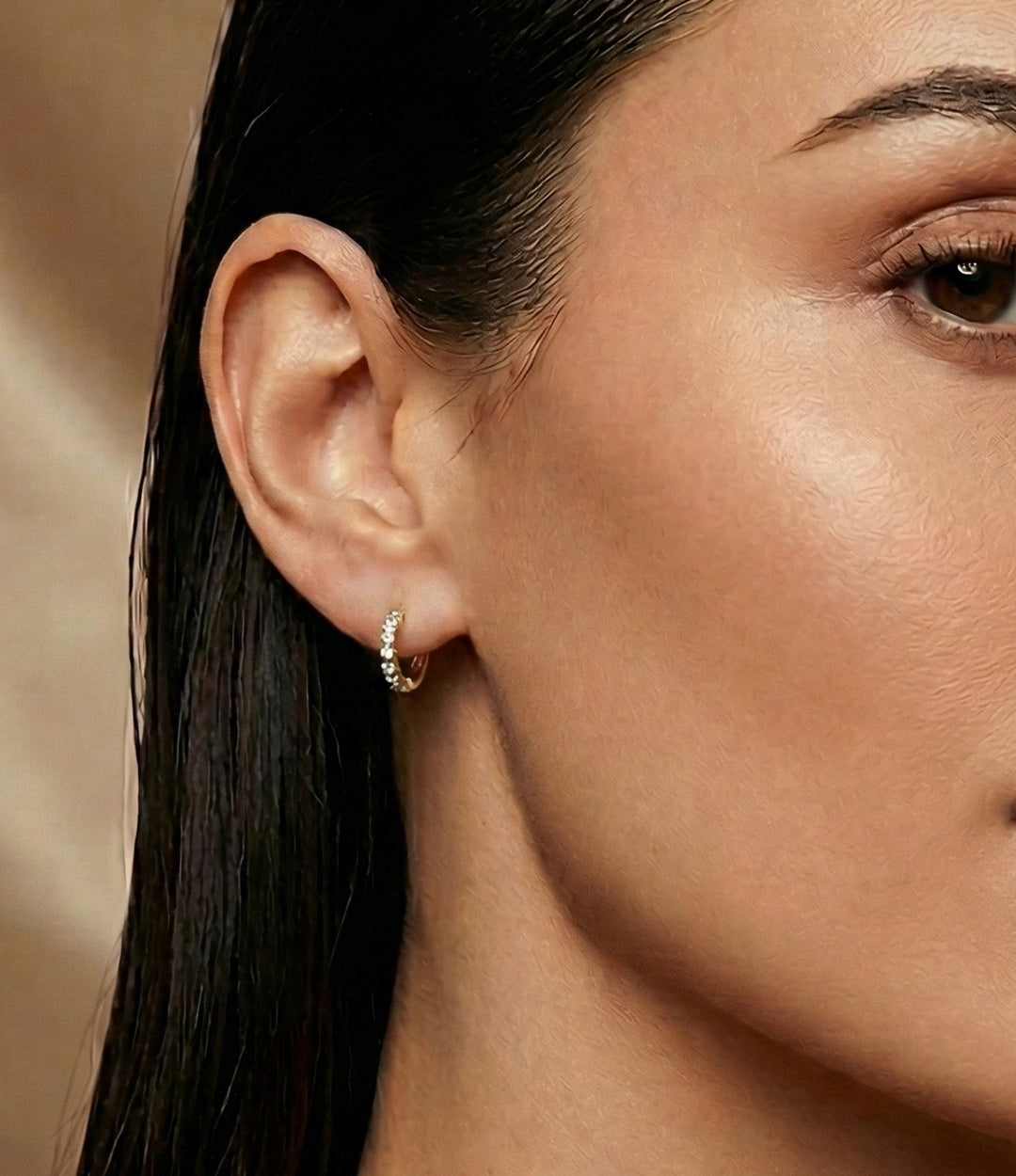 Mini Pave Hoops