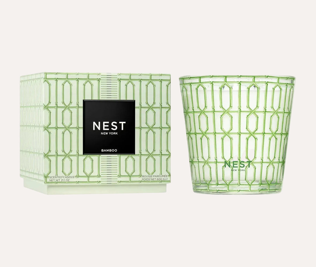 Bamboo Decorative 3-Wick Candle - NEST New York - Skye Flowers Design