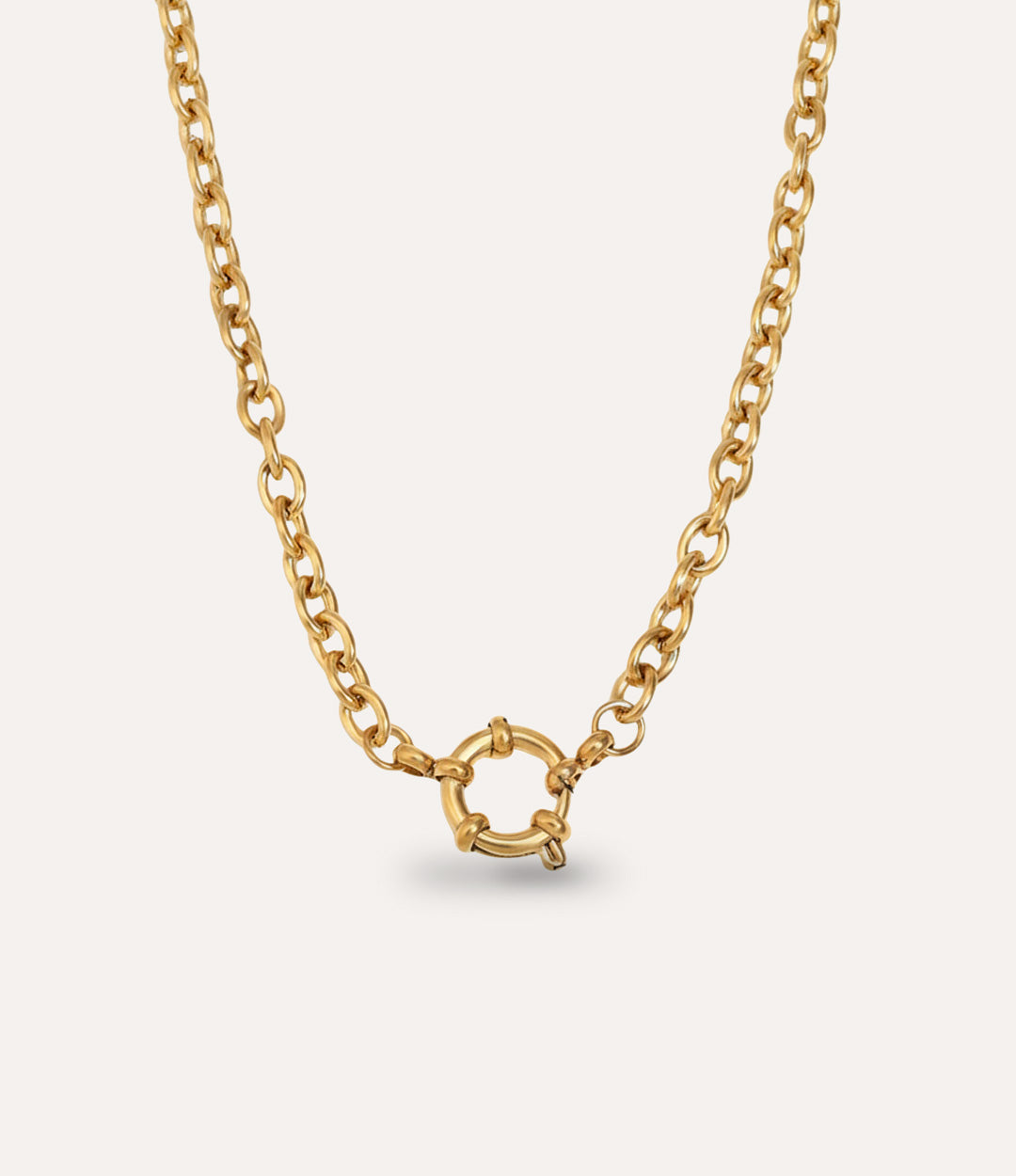 Gold Nautical Paper Clip Chain with Chunky Chain