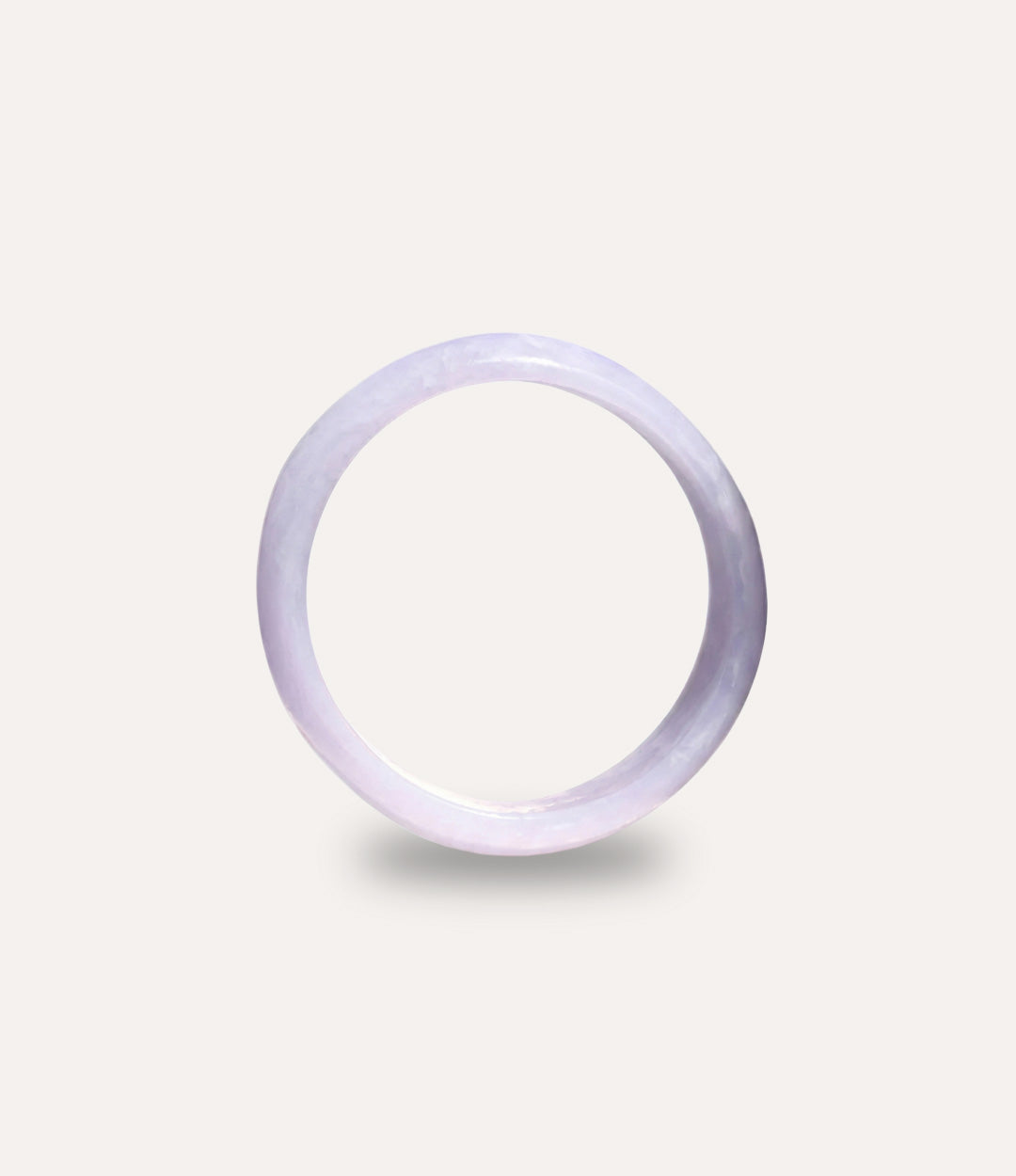 Lavender acrylic resin bangle with sculptural free-form shape