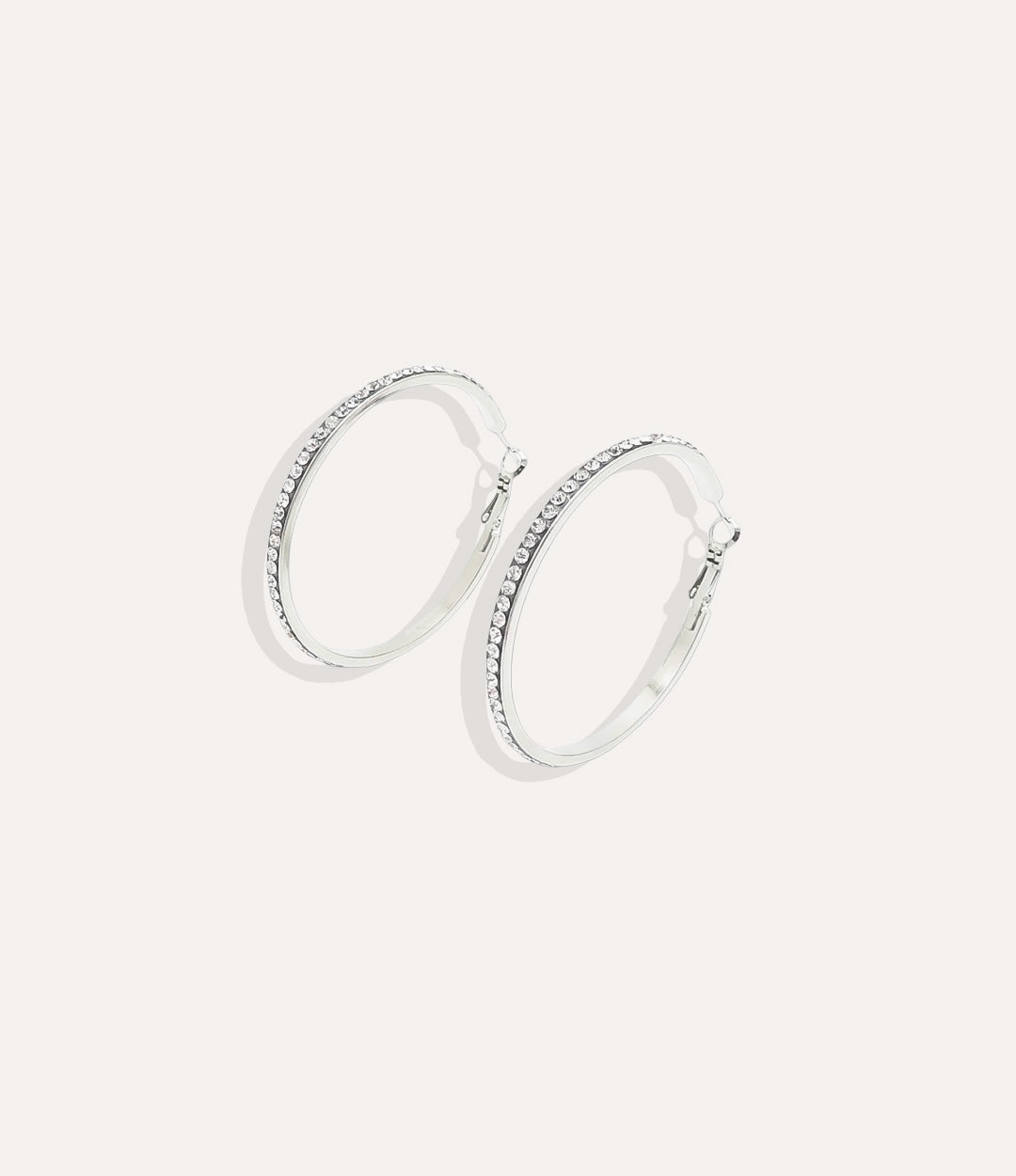 Product shot of the Princess Hoops in silver colour showing the cool stainless steel tone and durable construction on a white background.