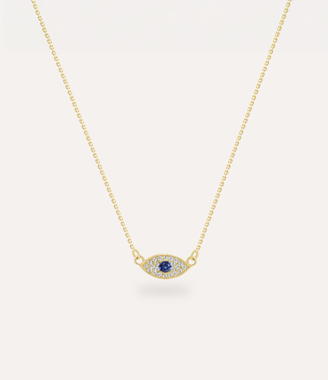 Gold Protection Necklace featuring symbolic pendant on delicate chain