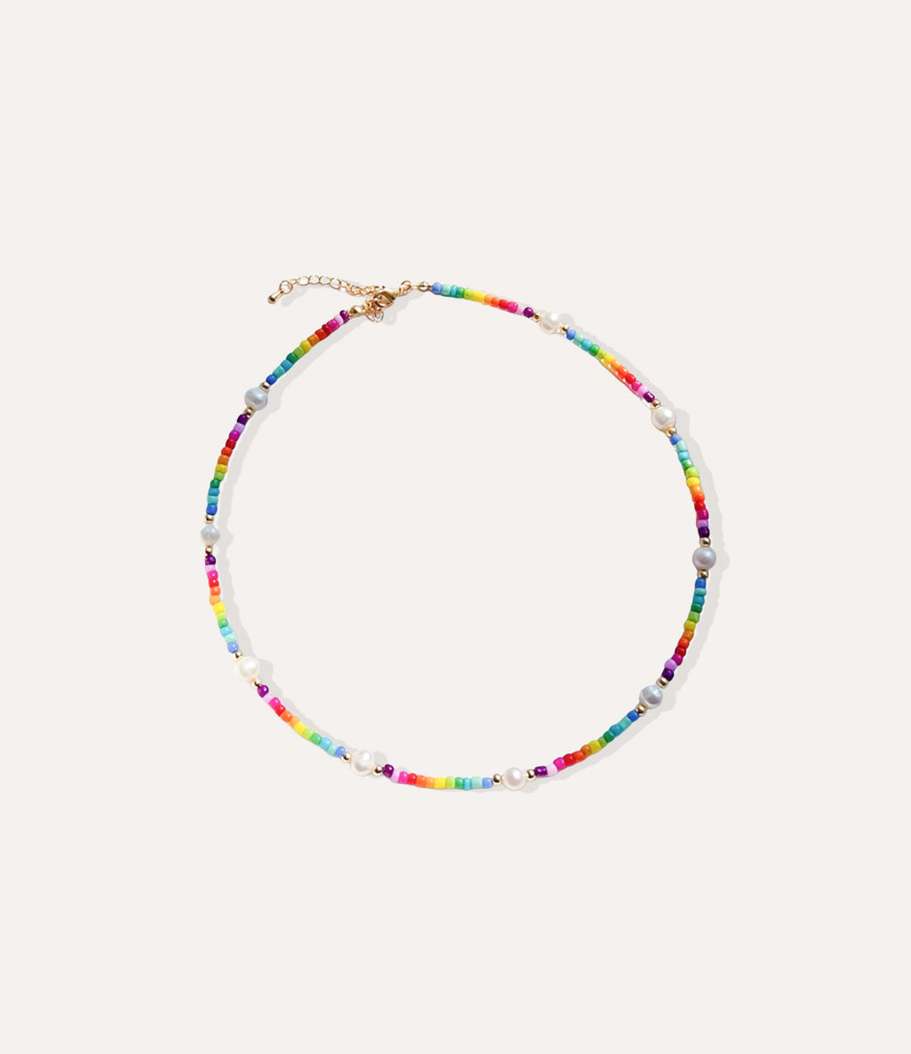 Rainbow Pearl Necklace
