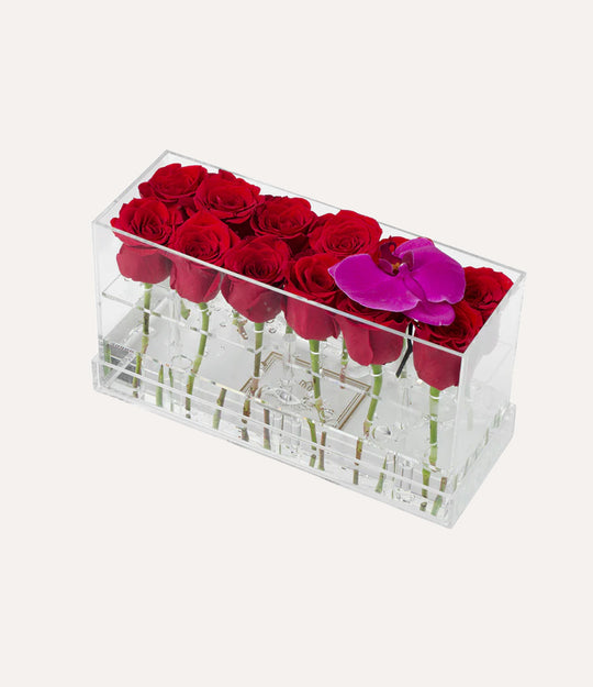 Rectangle Fresh Rose Box