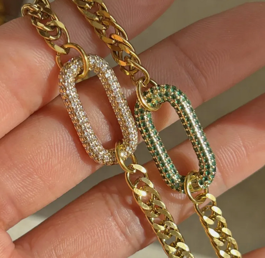 Diamond Carabiner Necklaces