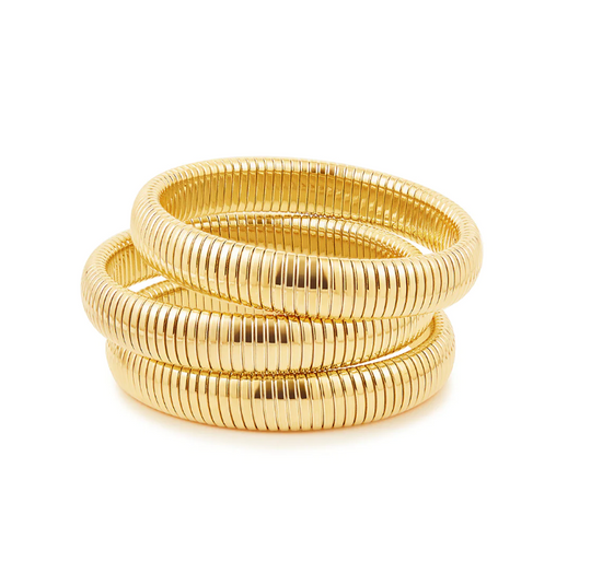 gold Snake link stretch bracelet 
