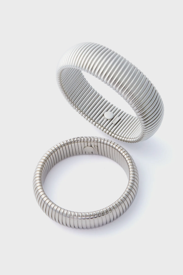 silver Snake link stretch bracelet 