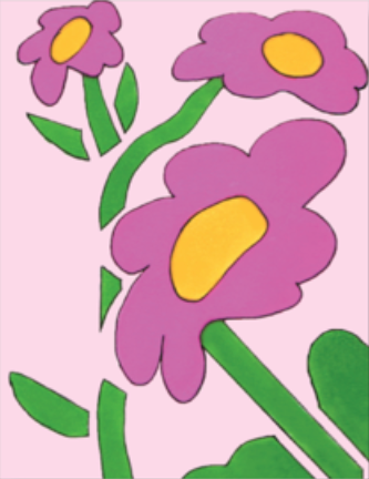 Blank - "Pink Flowers" - Skye Flowers Design