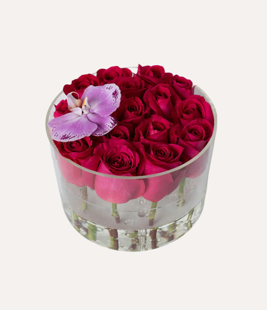 Round Fresh Rose Box