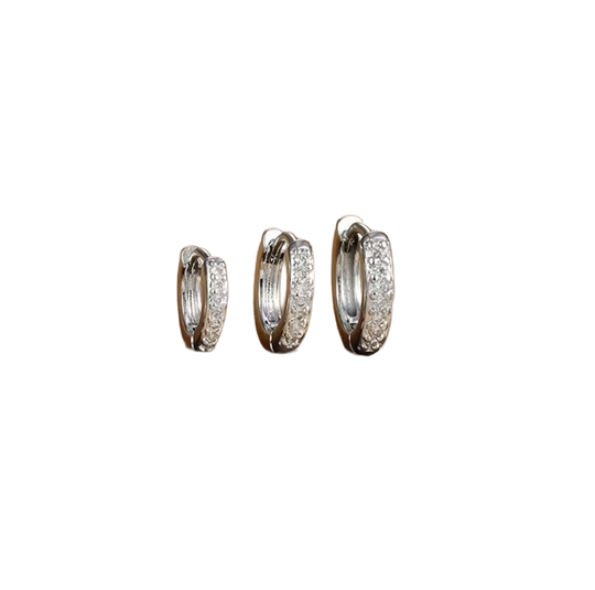 Mini Pave Hoops