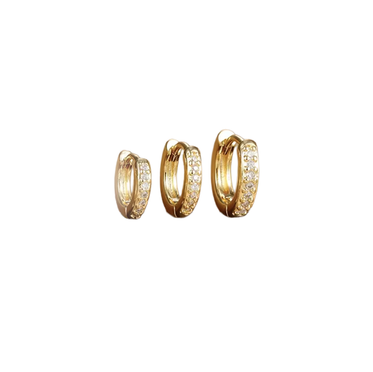 Mini Pave Hoops