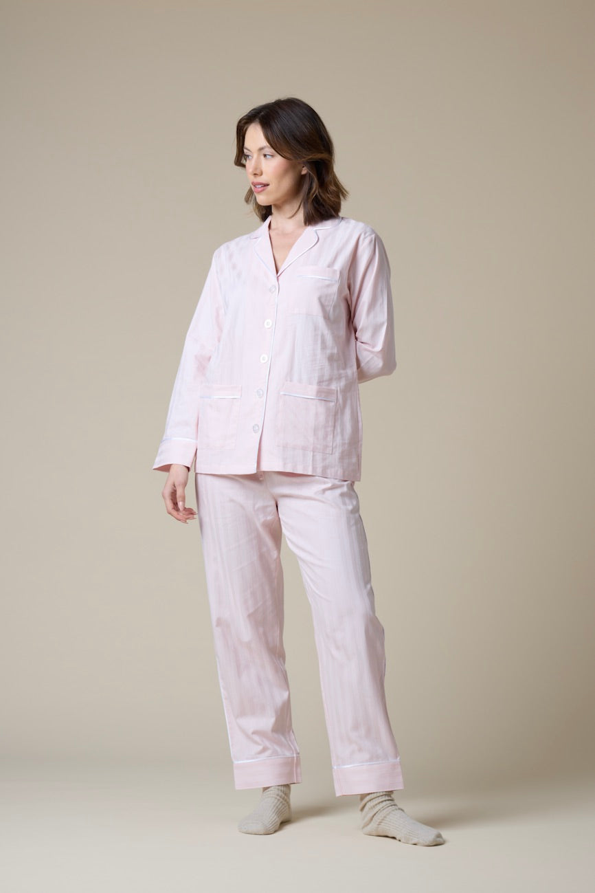 Premium Cotton Pajama Set in Pink Peony