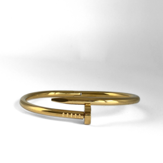 gold plated screw bracelet