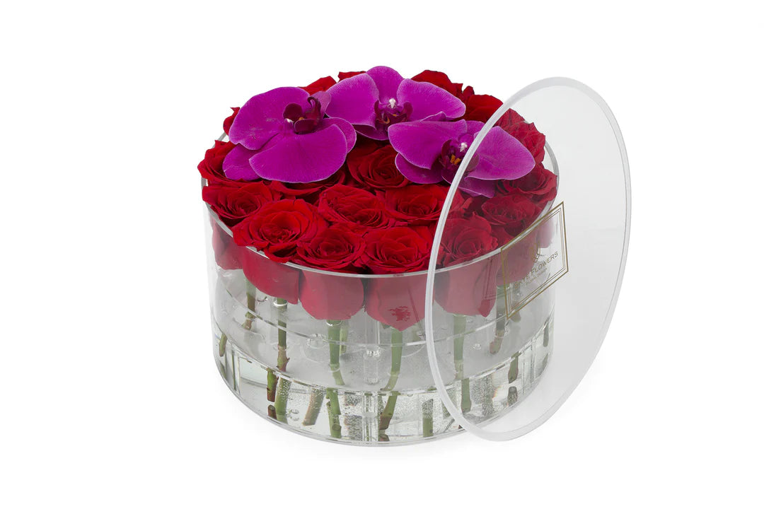 Round Fresh Rose Box