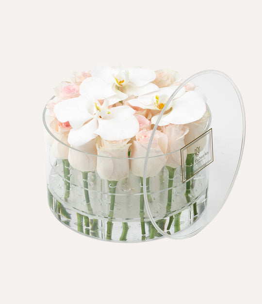 Round Fresh Rose Box