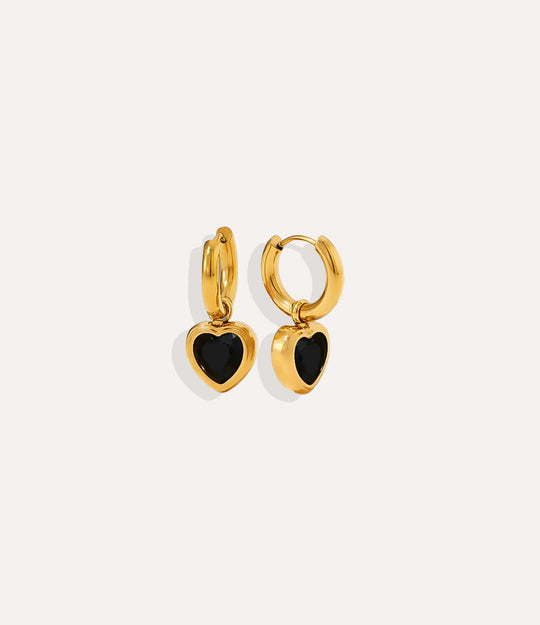 Solitaire Heart Hoops