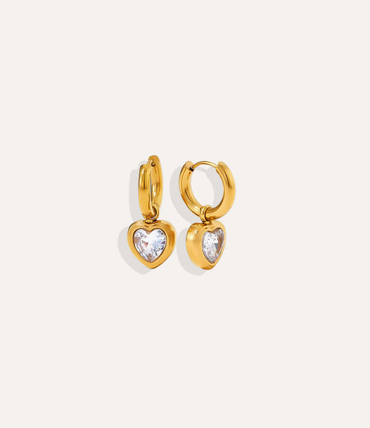 Solitaire Heart Hoops