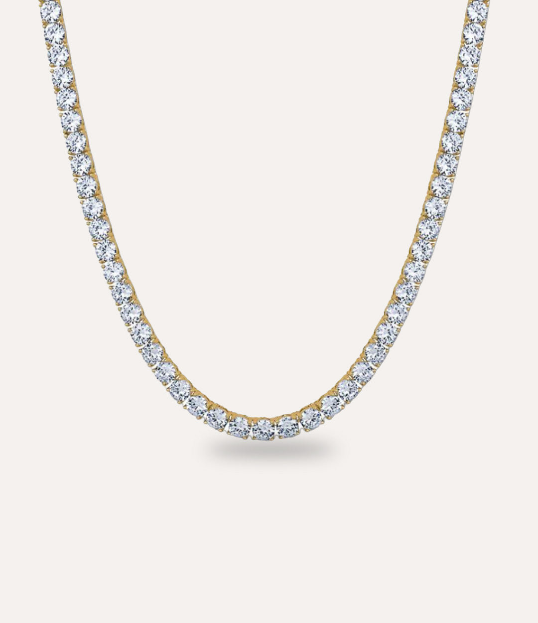 Tennis Necklace Gold with real diamonds