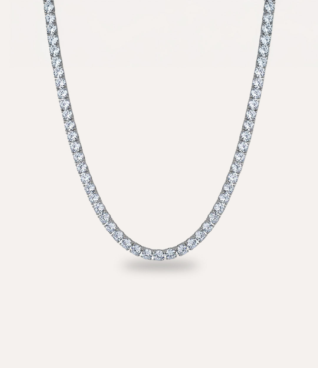 Tennis Necklace Silver with real diamonds