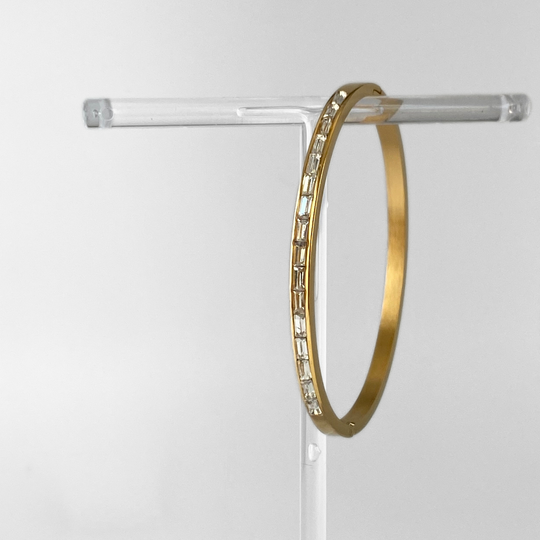 Diamond and gold bangle 