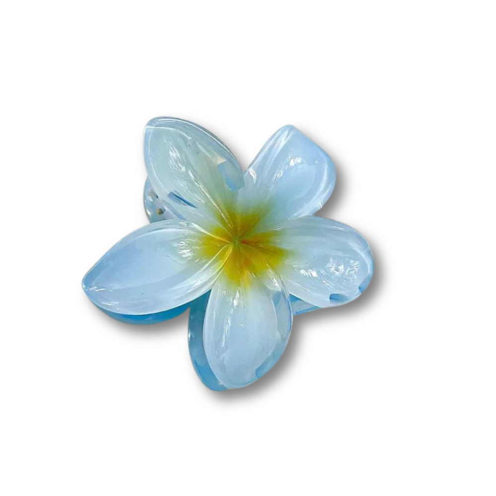 blue flower hair clip