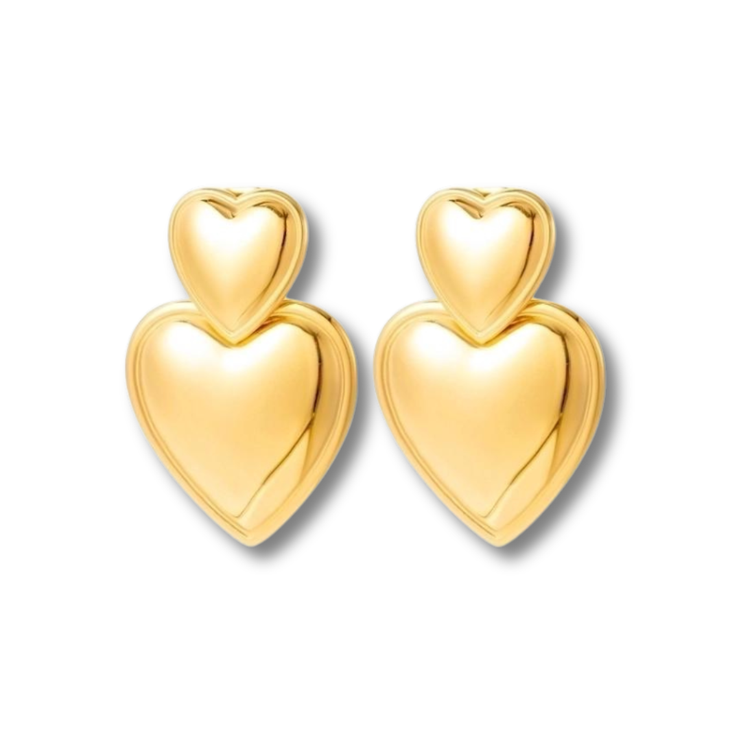 Double Heart Earrings – Skye Flowers Design Double Heart Earrings – Skye Flowers Design