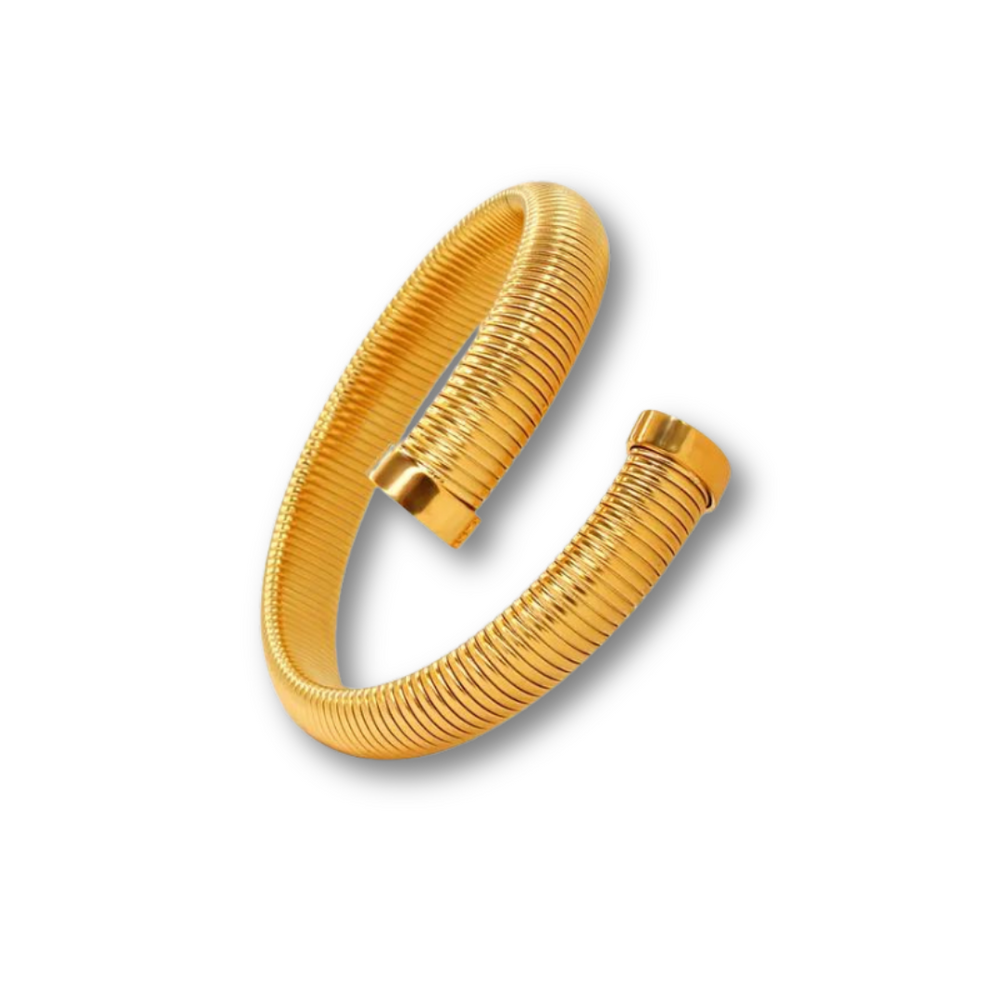 18k gold plated stretch bangle
