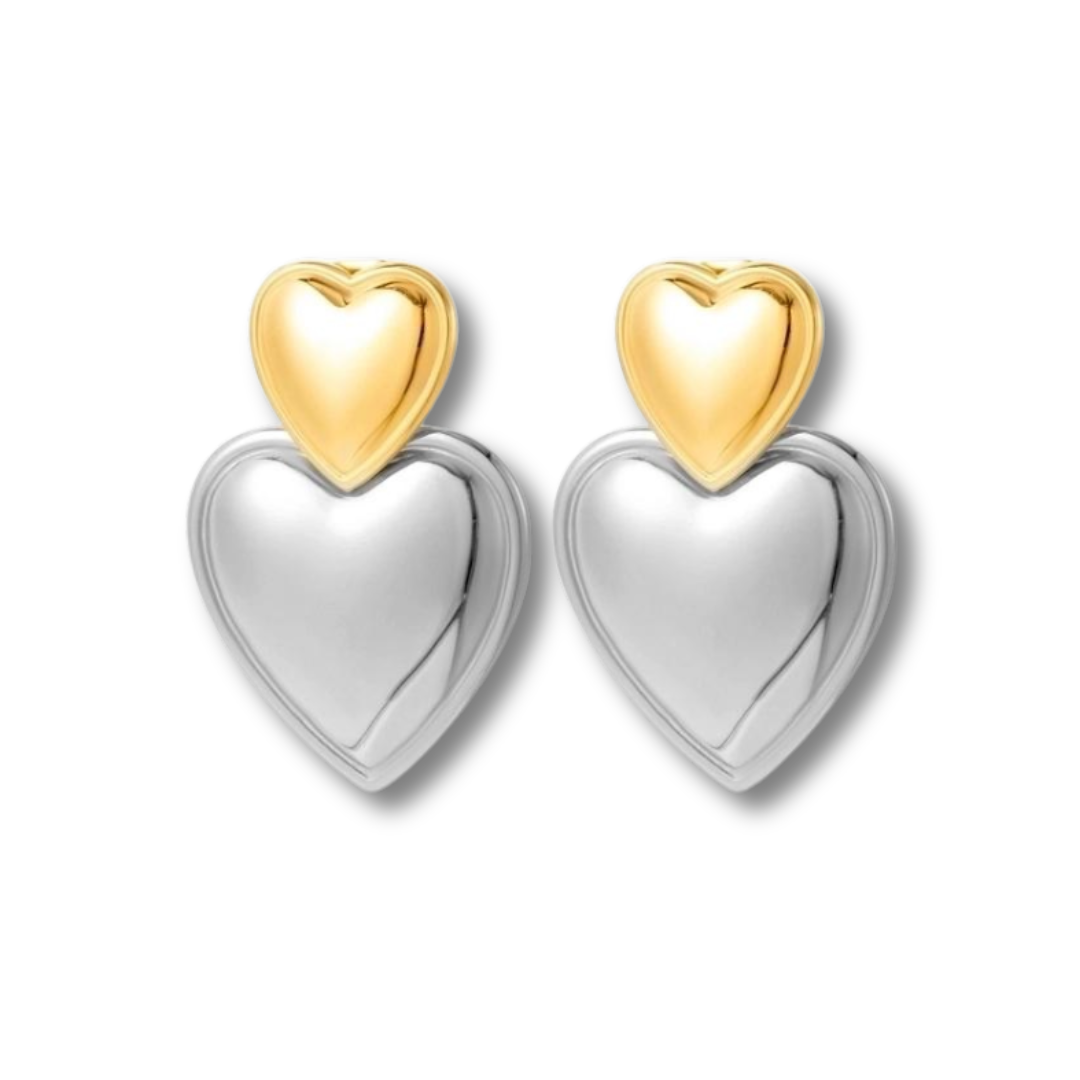 Double Heart Earrings – Skye Flowers Design Double Heart Earrings – Skye Flowers Design