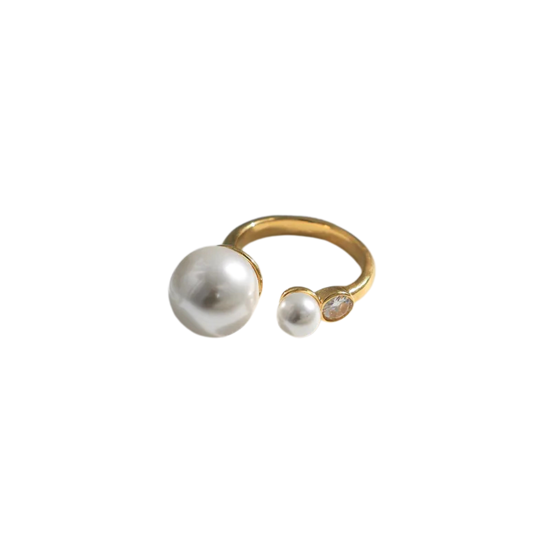 Asymmetrical Pearl Ring - Skye Flowers Design