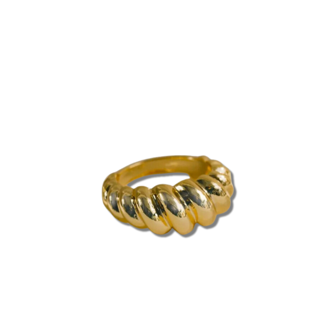 croissant shaped gold ring