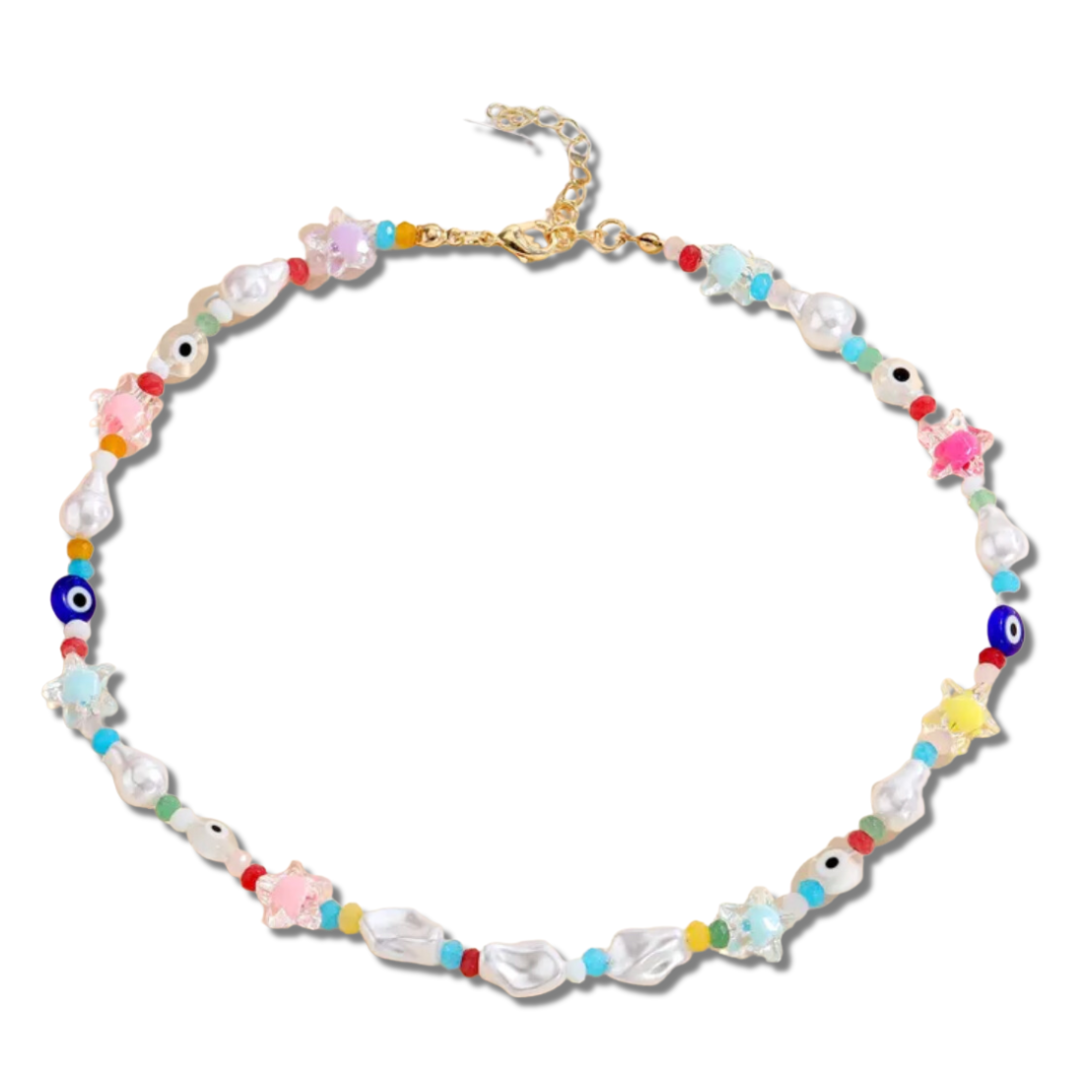 Rainbow colour beaded Necklace