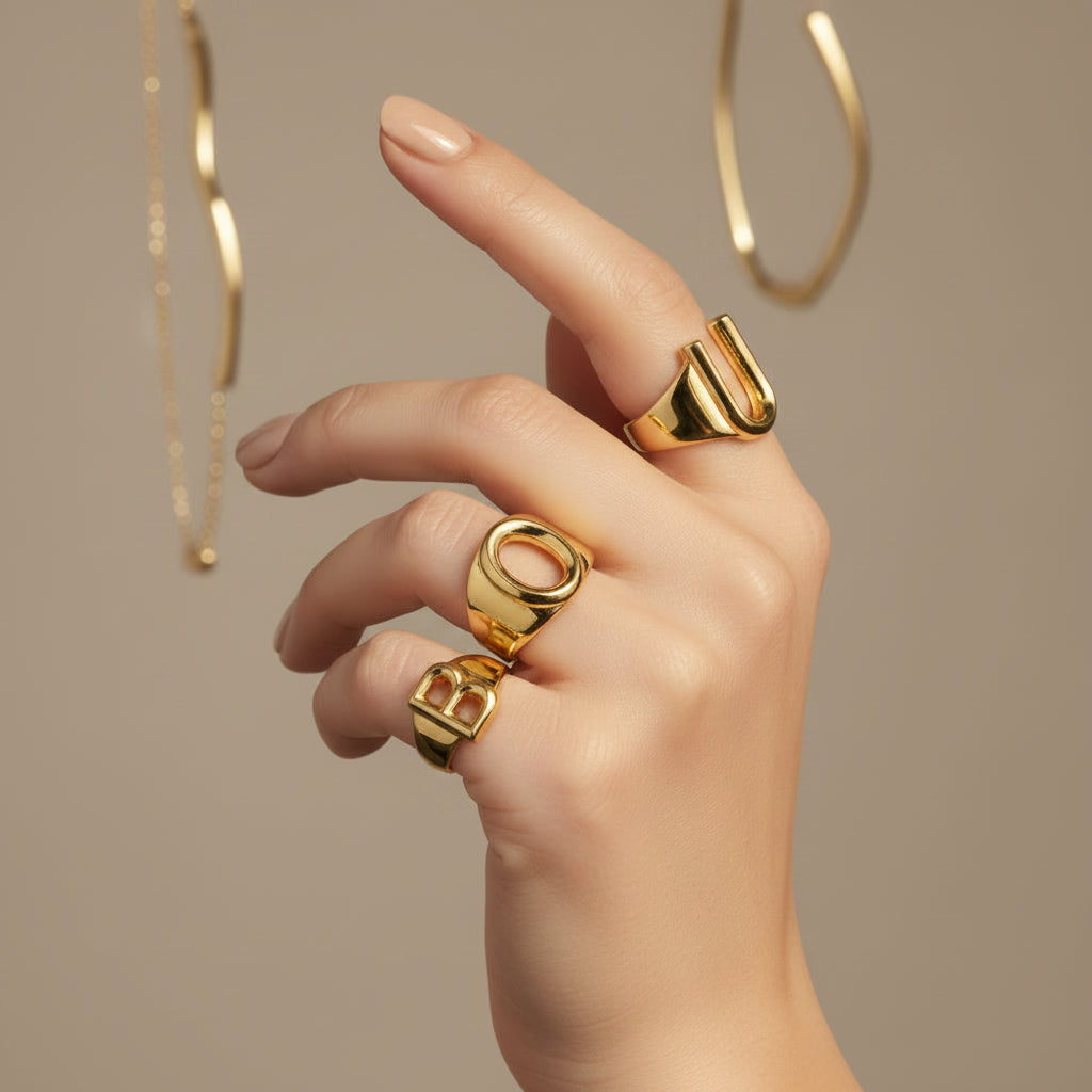 Initial Ring - Skye Flowers Design