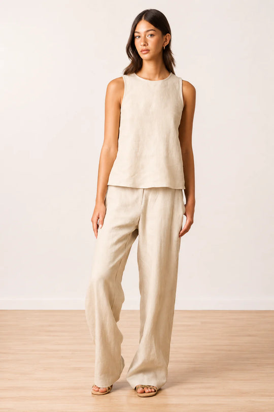 Tie Tank Top - Natural